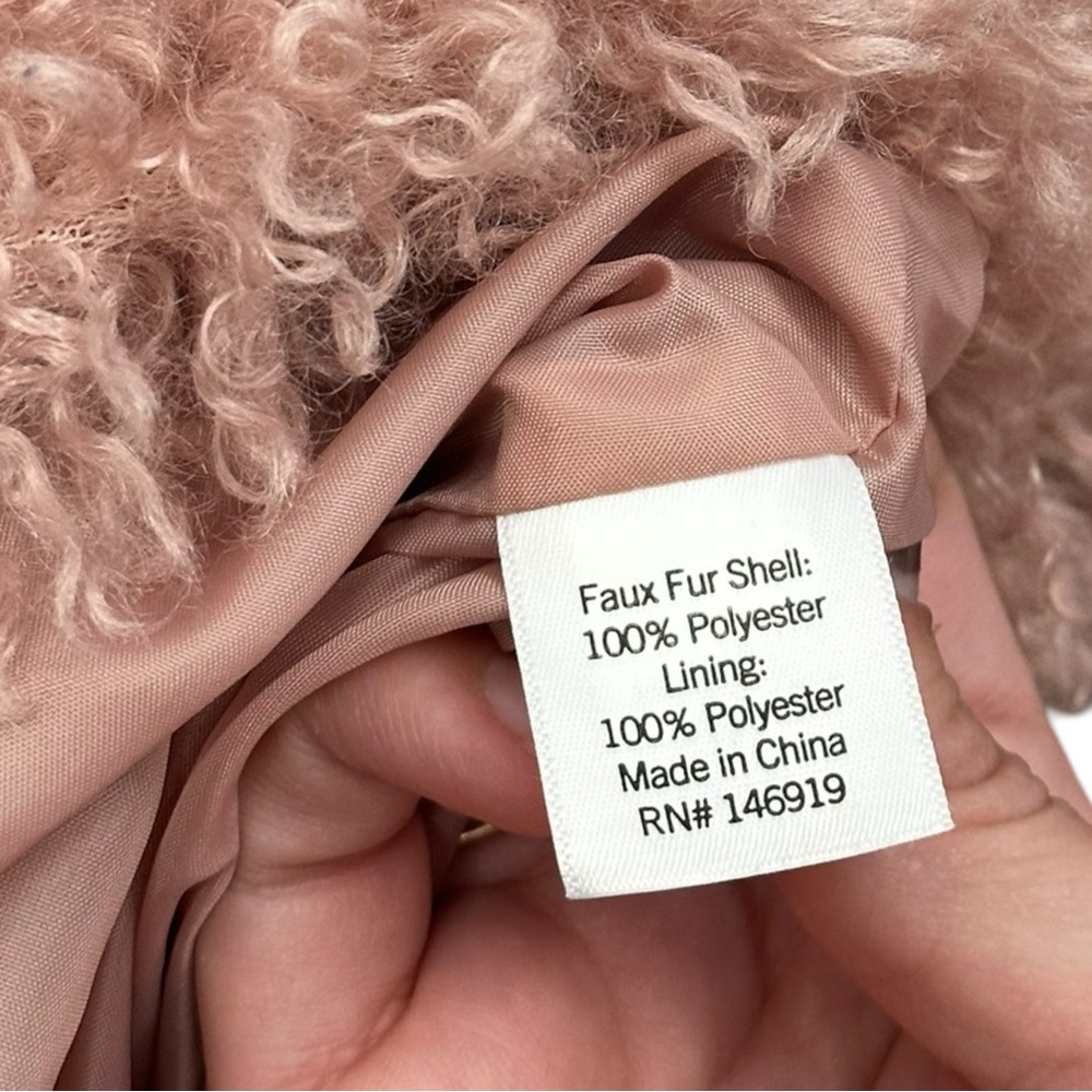 Lauren Conrad Pink Faux Fur Teddy Jacket - Size XS - Picture 5 of 9